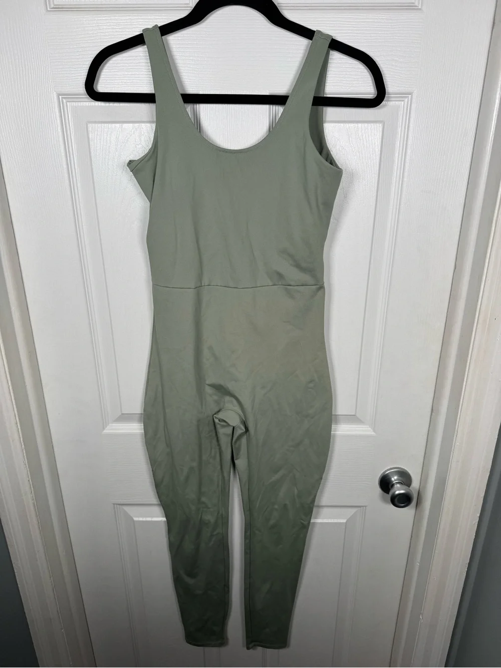 Girlfriend Collective Sage Green Compressive Unitard Jumpsuit Medium